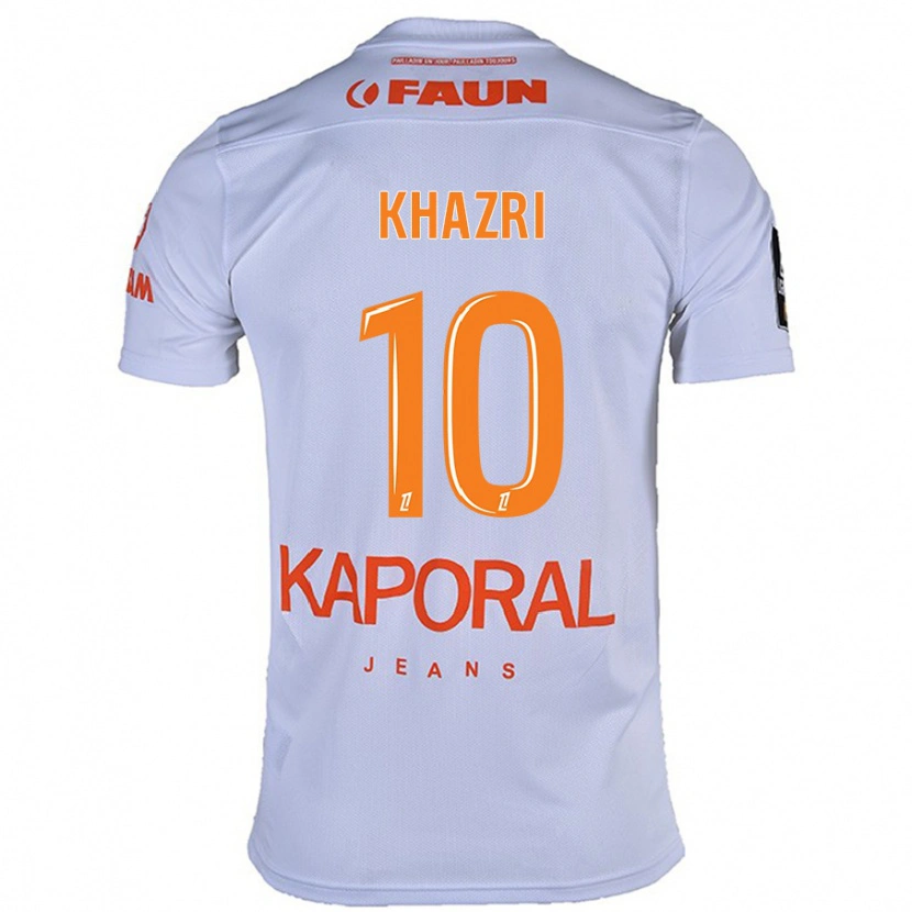 Danxen Kinder Wahbi Khazri #10 Weiß Auswärtstrikot Trikot 2024/25 T-Shirt