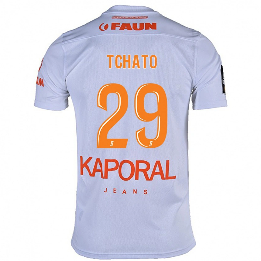 Danxen Kinder Enzo Tchato #29 Weiß Auswärtstrikot Trikot 2024/25 T-Shirt