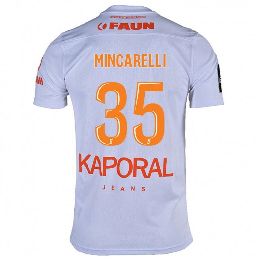 Danxen Kinder Lucas Mincarelli #35 Weiß Auswärtstrikot Trikot 2024/25 T-Shirt