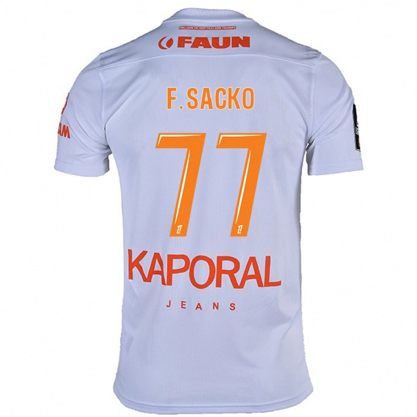 Danxen Kinder Falaye Sacko #77 Weiß Auswärtstrikot Trikot 2024/25 T-Shirt