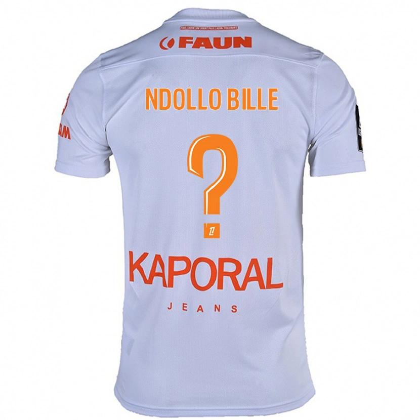 Danxen Kinder Wilfried Ndollo Bille #0 Weiß Auswärtstrikot Trikot 2024/25 T-Shirt