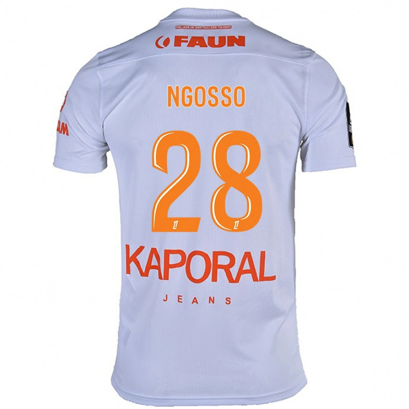 Danxen Kinder Glenn Ngosso #28 Weiß Auswärtstrikot Trikot 2024/25 T-Shirt