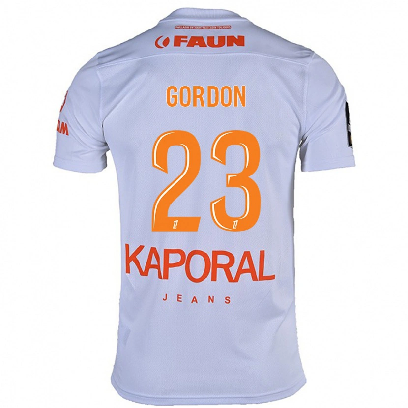 Danxen Kinder Sh'nia Gordon #23 Weiß Auswärtstrikot Trikot 2024/25 T-Shirt