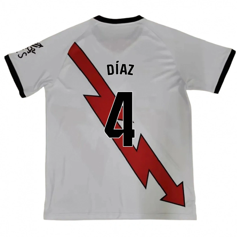 Danxen Kinder Pedro Díaz #4 Rot Auswärtstrikot Trikot 2024/25 T-Shirt