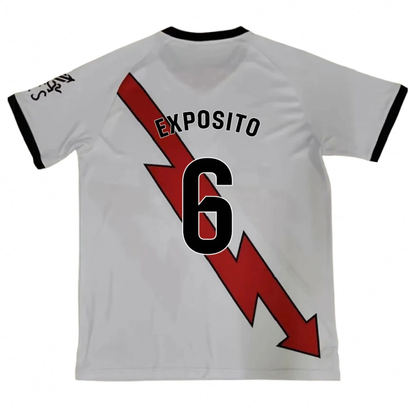 Danxen Kinder Álvaro Expósito #6 Rot Auswärtstrikot Trikot 2024/25 T-Shirt