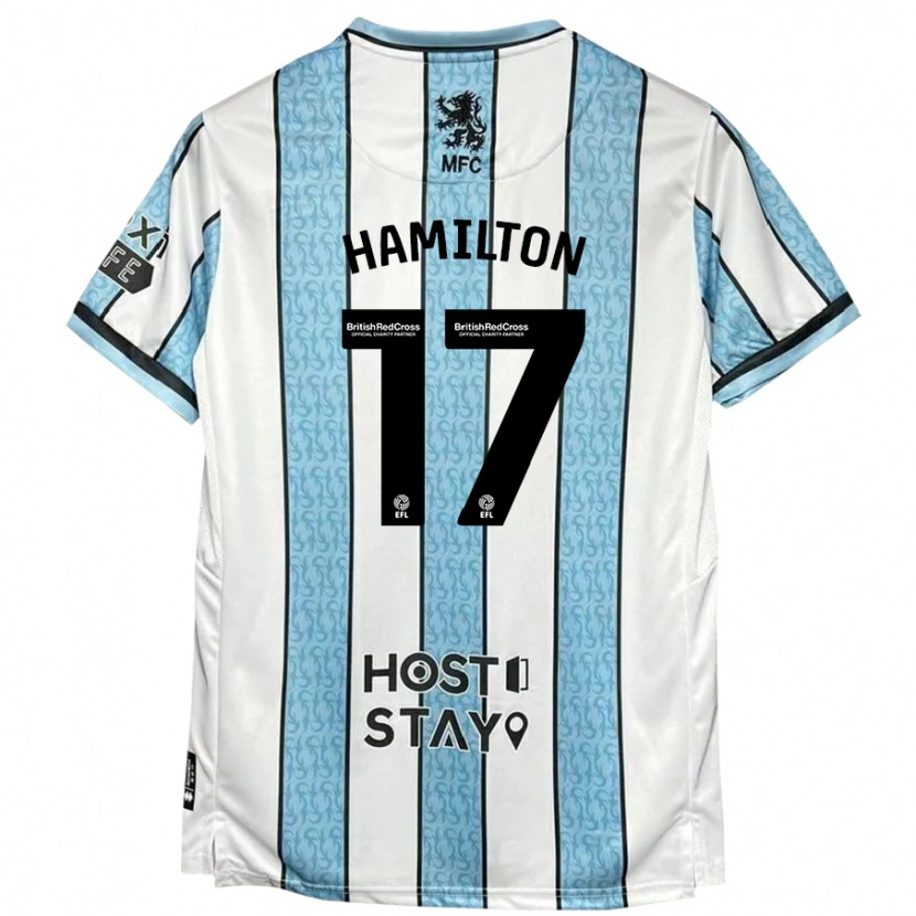 Danxen Kinder Micah Hamilton #17 Weiß Blau Auswärtstrikot Trikot 2024/25 T-Shirt