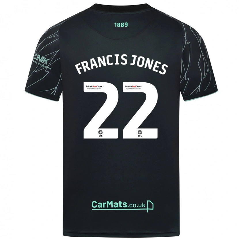 Danxen Kinder Maria Francis-Jones #22 Schwarz Grün Auswärtstrikot Trikot 2024/25 T-Shirt