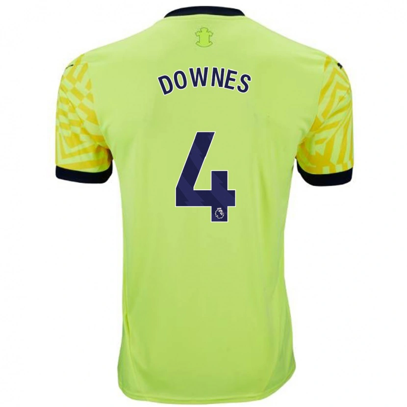 Danxen Kinder Flynn Downes #4 Gelb Auswärtstrikot Trikot 2024/25 T-Shirt