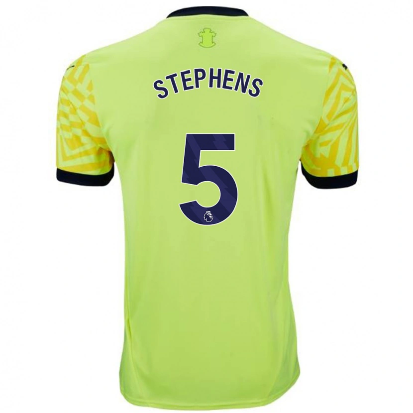 Danxen Kinder Jack Stephens #5 Gelb Auswärtstrikot Trikot 2024/25 T-Shirt