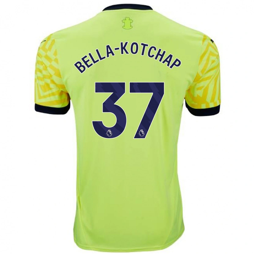 Danxen Kinder Armel Bella-Kotchap #37 Gelb Auswärtstrikot Trikot 2024/25 T-Shirt