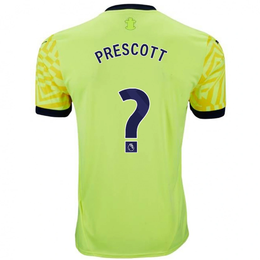 Danxen Kinder Alfie Prescott #0 Gelb Auswärtstrikot Trikot 2024/25 T-Shirt