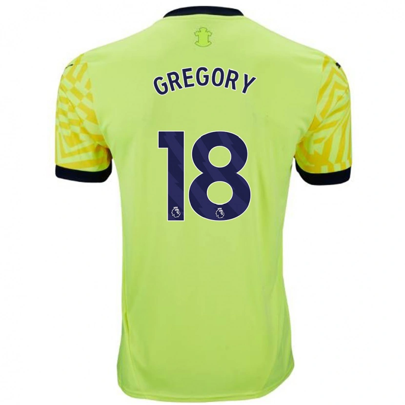 Danxen Kinder Freya Gregory #18 Gelb Auswärtstrikot Trikot 2024/25 T-Shirt