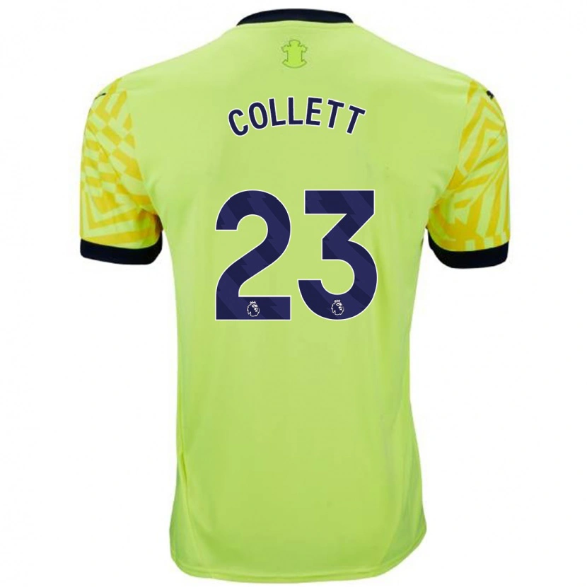 Danxen Kinder Megan Collett #23 Gelb Auswärtstrikot Trikot 2024/25 T-Shirt