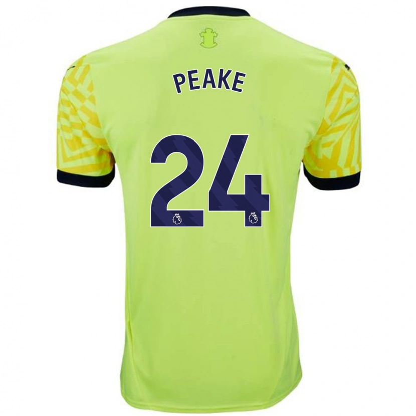 Danxen Kinder Paige Peake #24 Gelb Auswärtstrikot Trikot 2024/25 T-Shirt