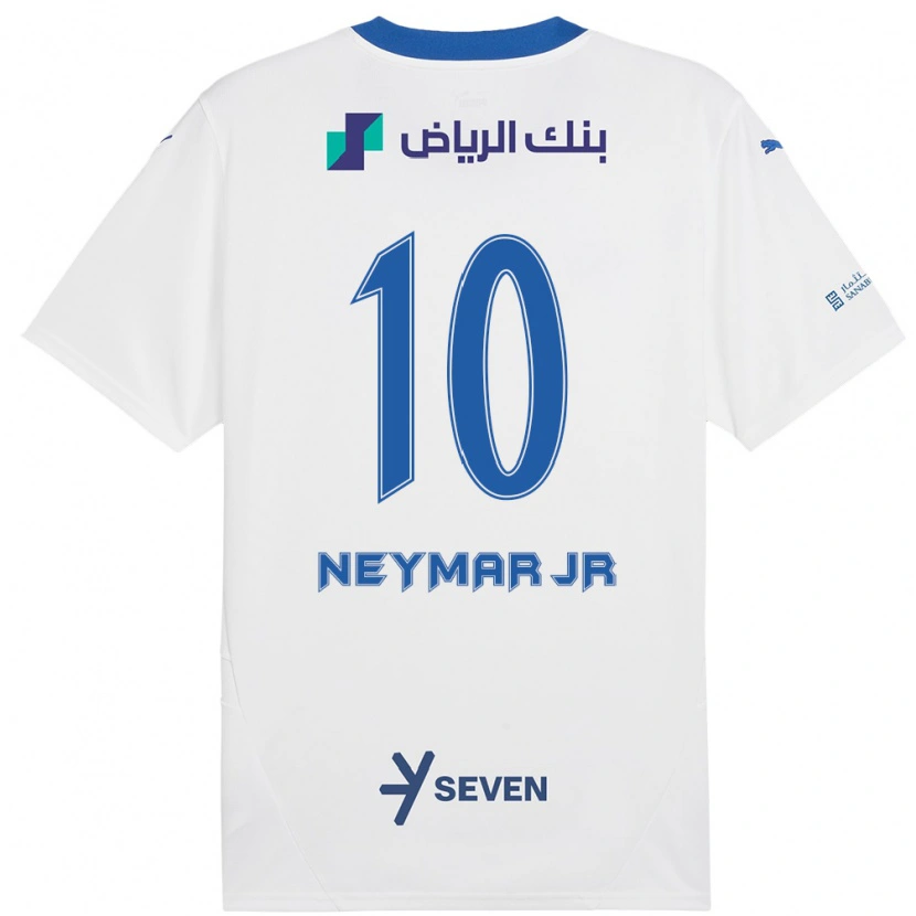 Danxen Kinder Neymar #10 Weiß Blau Auswärtstrikot Trikot 2024/25 T-Shirt