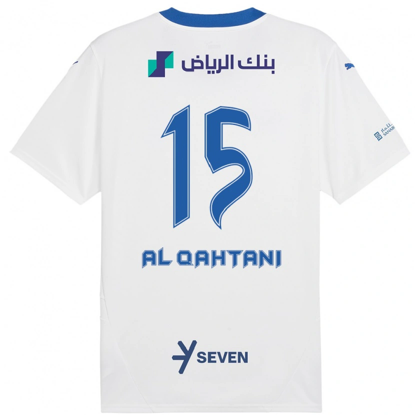 Danxen Kinder Mohammed Al-Qahtani #15 Weiß Blau Auswärtstrikot Trikot 2024/25 T-Shirt