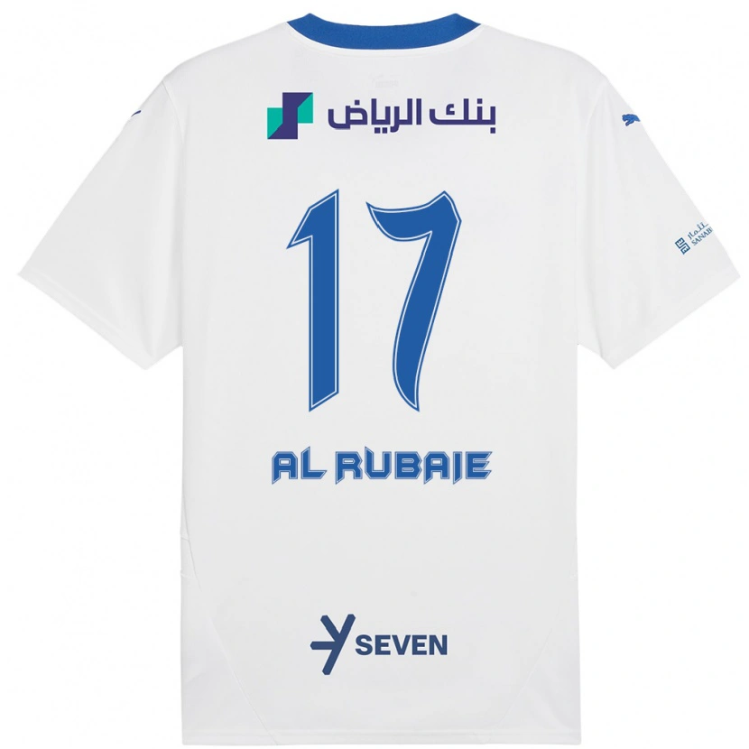 Danxen Kinder Mohammed Al-Rubaie #17 Weiß Blau Auswärtstrikot Trikot 2024/25 T-Shirt