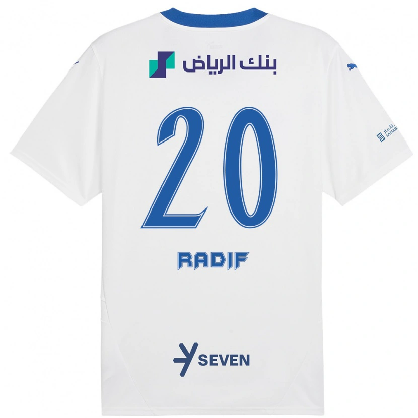 Danxen Kinder Abdullah Radif #20 Weiß Blau Auswärtstrikot Trikot 2024/25 T-Shirt