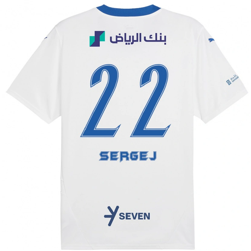 Danxen Kinder Sergej Milinković-Savić #22 Weiß Blau Auswärtstrikot Trikot 2024/25 T-Shirt