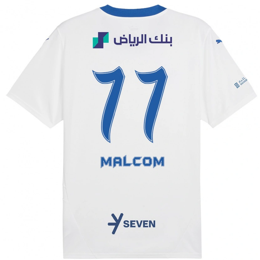 Danxen Kinder Malcom #77 Weiß Blau Auswärtstrikot Trikot 2024/25 T-Shirt