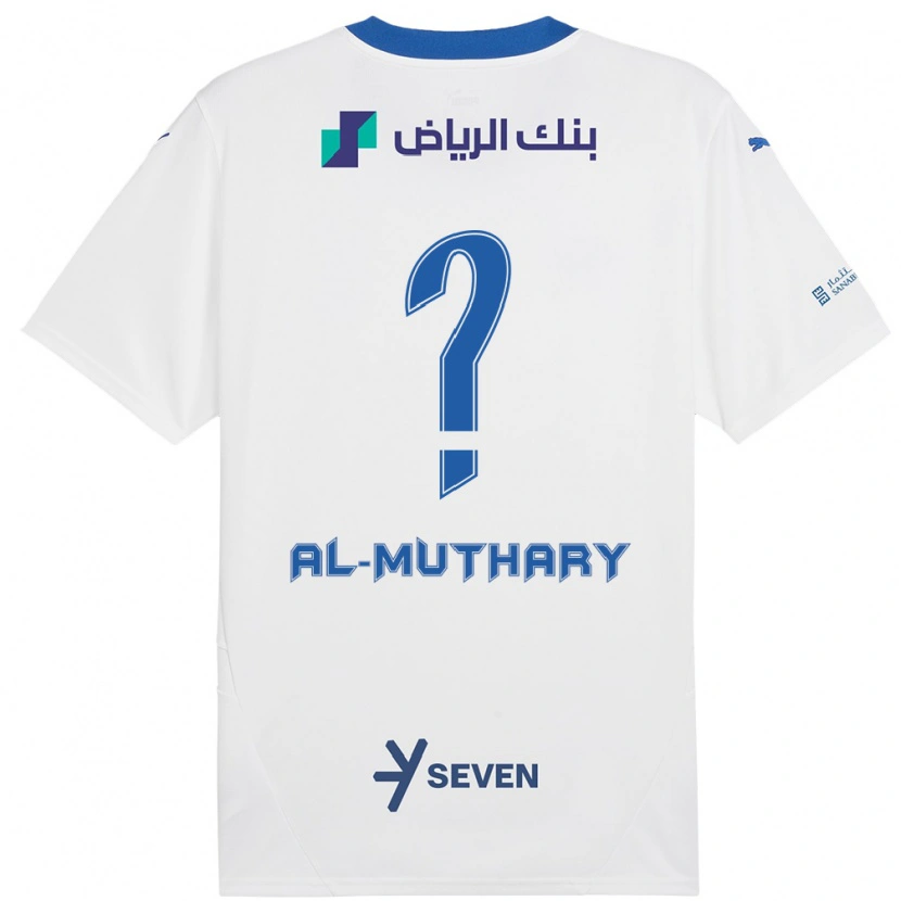 Danxen Kinder Saad Al-Muthary #0 Weiß Blau Auswärtstrikot Trikot 2024/25 T-Shirt