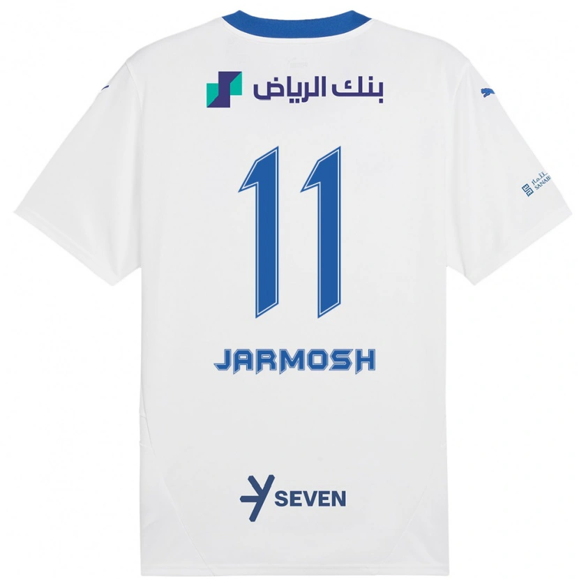 Danxen Kinder Abdulaziz Jarmosh #11 Weiß Blau Auswärtstrikot Trikot 2024/25 T-Shirt