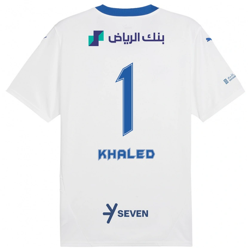 Danxen Kinder Nawal Khaled #1 Weiß Blau Auswärtstrikot Trikot 2024/25 T-Shirt