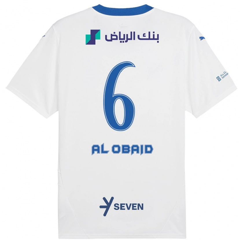 Danxen Kinder Lulu Al-Obaid #6 Weiß Blau Auswärtstrikot Trikot 2024/25 T-Shirt