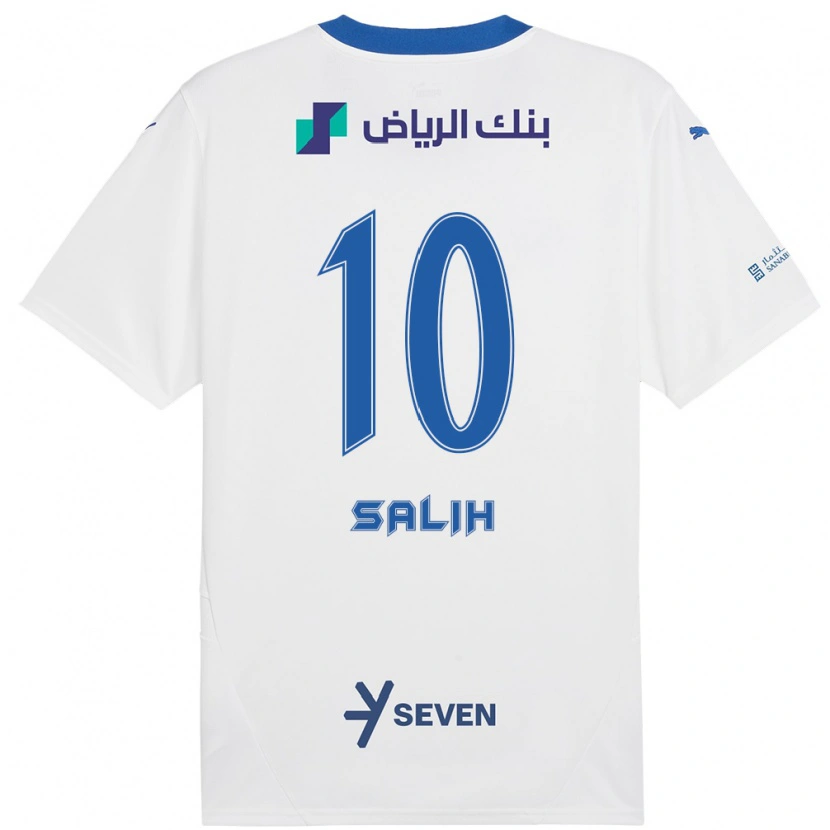 Danxen Kinder Zakia Salih #10 Weiß Blau Auswärtstrikot Trikot 2024/25 T-Shirt