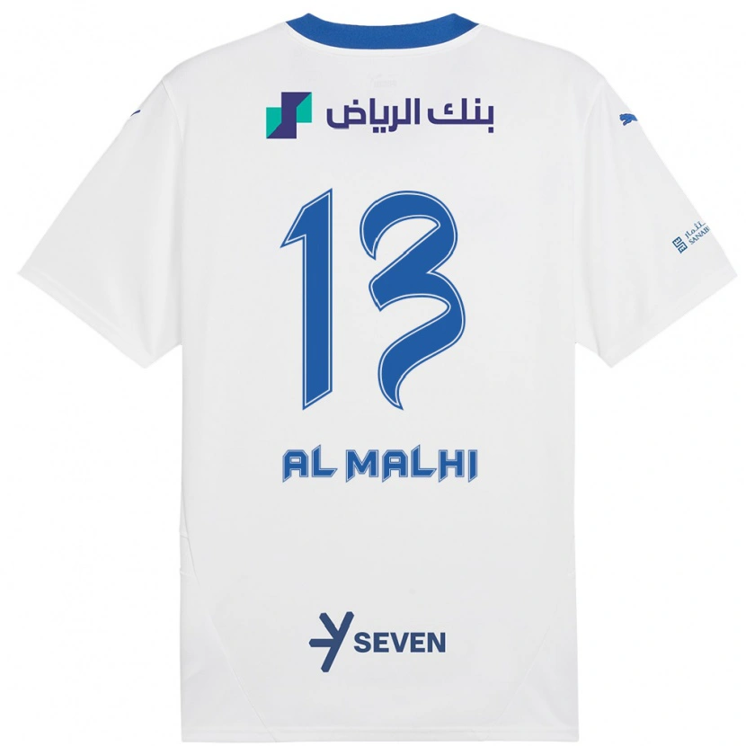 Danxen Kinder Al Muhra Al-Malhi #13 Weiß Blau Auswärtstrikot Trikot 2024/25 T-Shirt