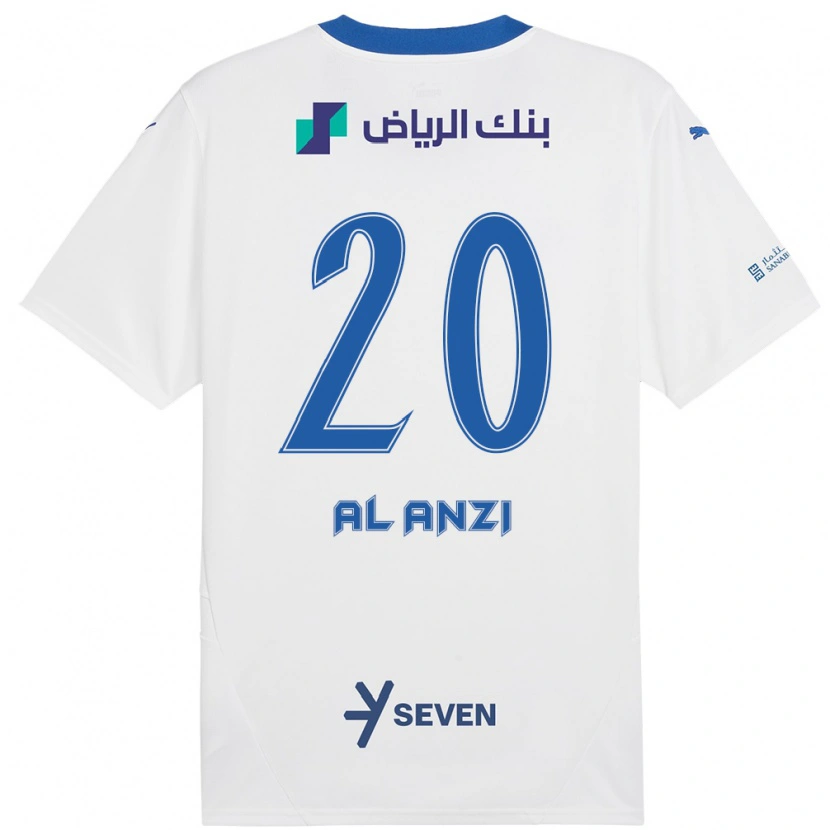 Danxen Kinder Areej Al-Anzi #20 Weiß Blau Auswärtstrikot Trikot 2024/25 T-Shirt