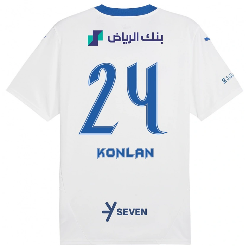 Danxen Kinder Cynthia Konlan #24 Weiß Blau Auswärtstrikot Trikot 2024/25 T-Shirt