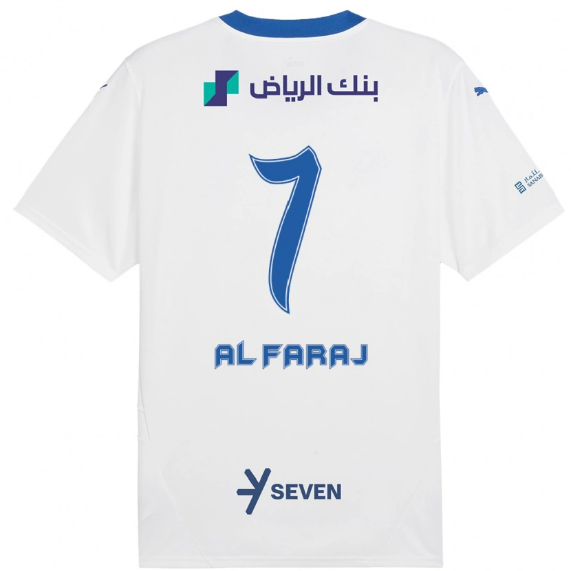 Danxen Kinder Salman Al-Faraj #7 Weiß Blau Auswärtstrikot Trikot 2024/25 T-Shirt