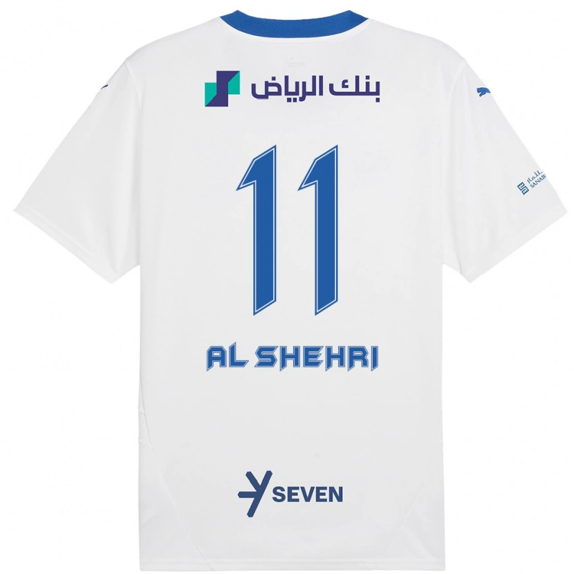 Danxen Kinder Saleh Al-Shehri #11 Weiß Blau Auswärtstrikot Trikot 2024/25 T-Shirt