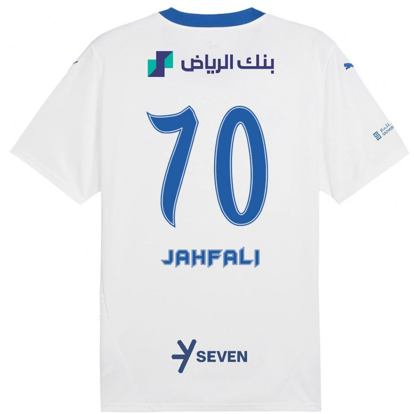 Danxen Kinder Mohammed Jahfali #70 Weiß Blau Auswärtstrikot Trikot 2024/25 T-Shirt