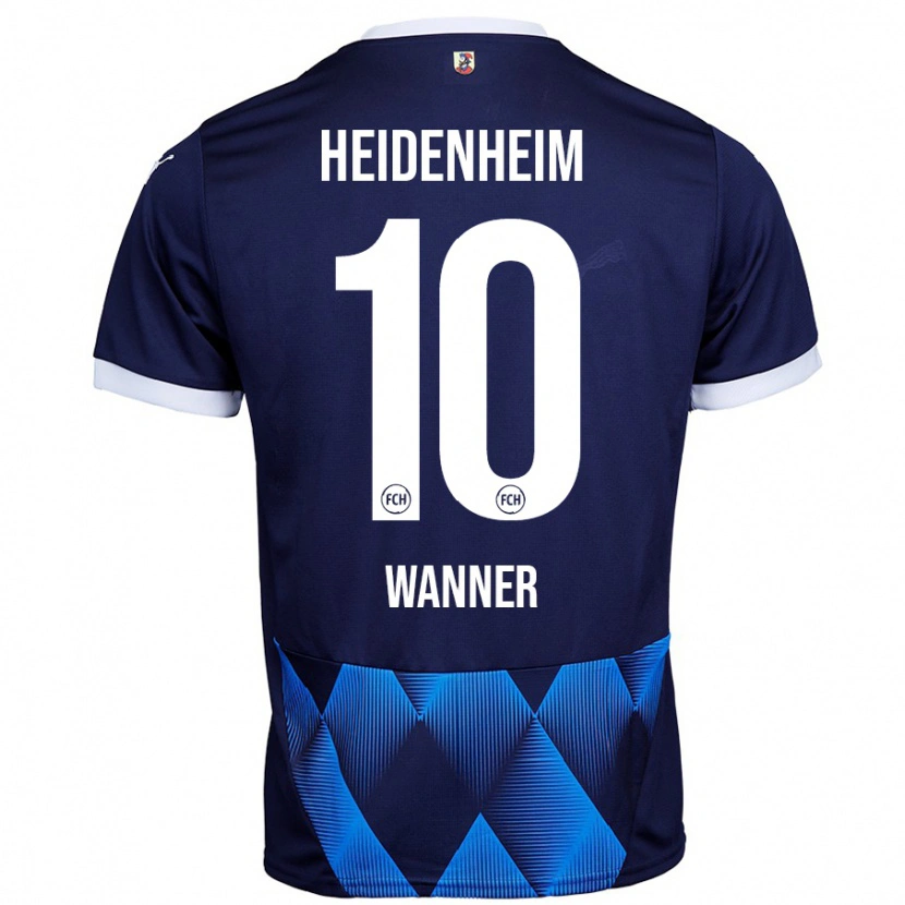 Danxen Kinder Paul Wanner #10 Dunkel Marineblau Auswärtstrikot Trikot 2024/25 T-Shirt