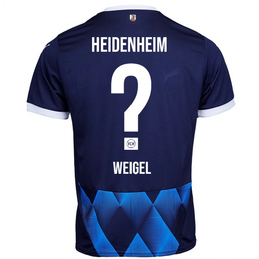 Danxen Kinder Tobias Weigel #0 Dunkel Marineblau Auswärtstrikot Trikot 2024/25 T-Shirt