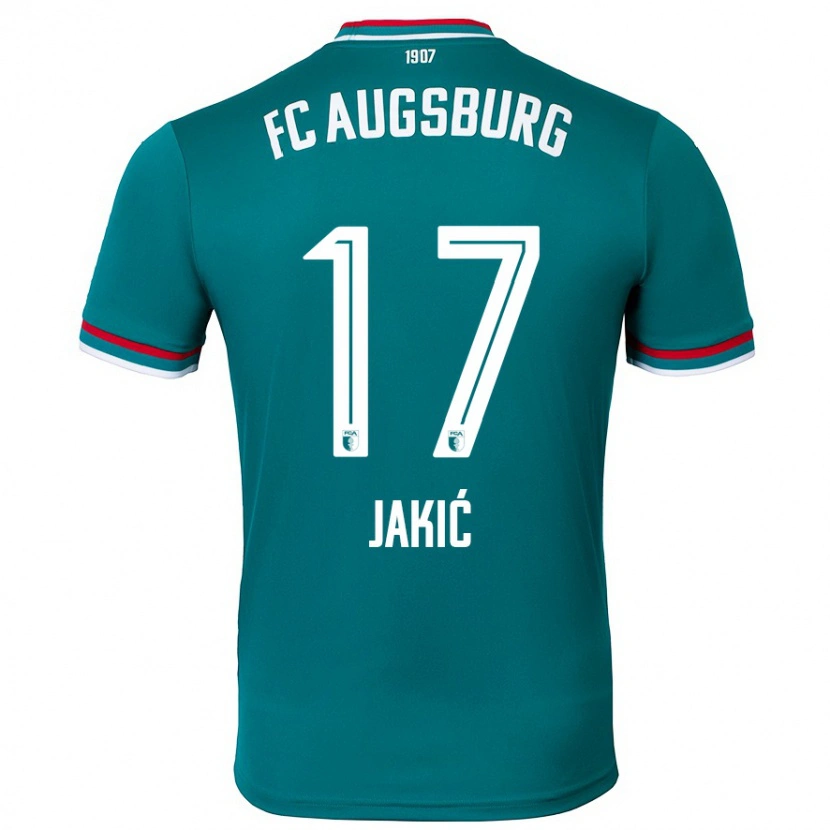 Danxen Kinder Kristijan Jakic #17 Dunkelgrün Auswärtstrikot Trikot 2024/25 T-Shirt