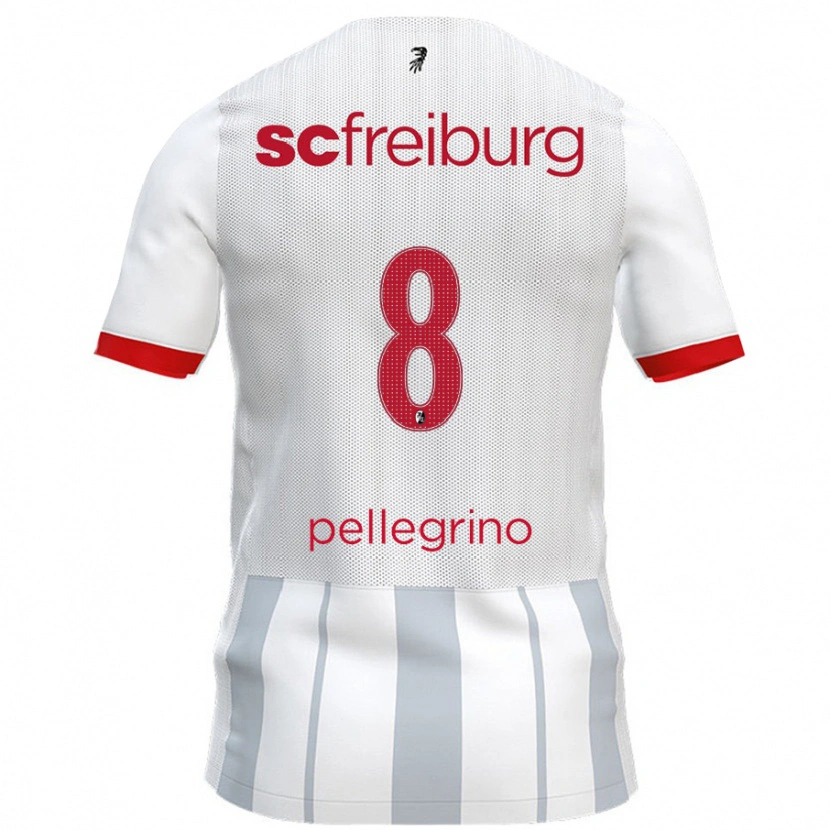 Danxen Kinder Gabriel Pellegrino #8 Weiß Grau Auswärtstrikot Trikot 2024/25 T-Shirt