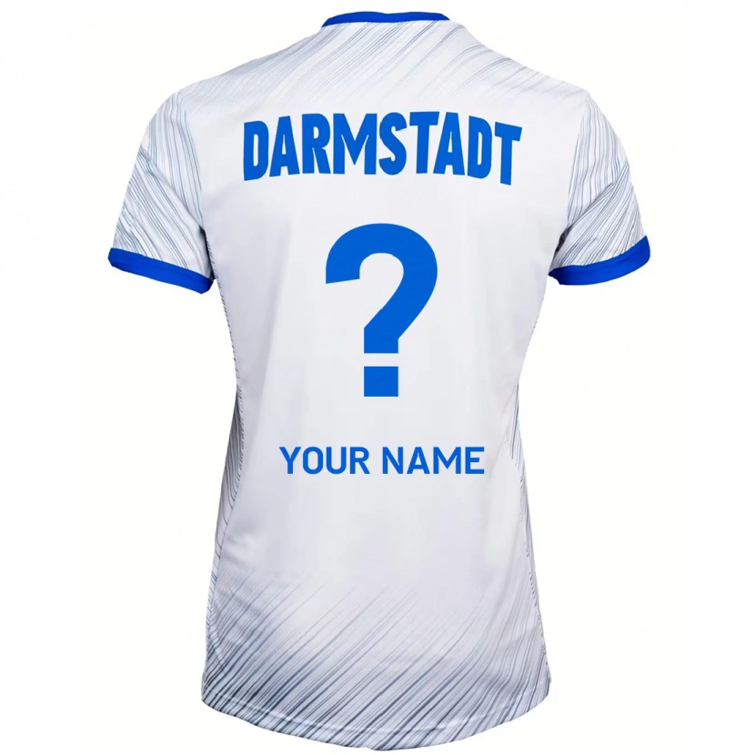 Danxen Kinder Ihren Namen #0 Weiß Blau Auswärtstrikot Trikot 2024/25 T-Shirt