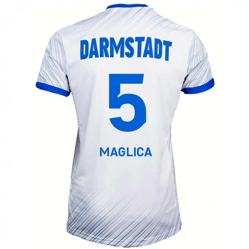 Danxen Kinder Matej Maglica #5 Weiß Blau Auswärtstrikot Trikot 2024/25 T-Shirt