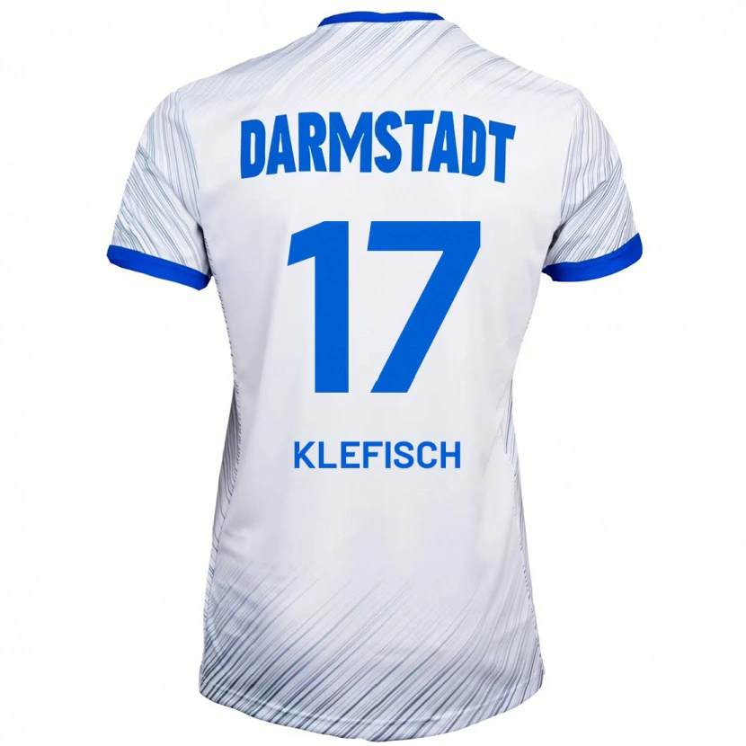 Danxen Kinder Kai Klefisch #17 Weiß Blau Auswärtstrikot Trikot 2024/25 T-Shirt