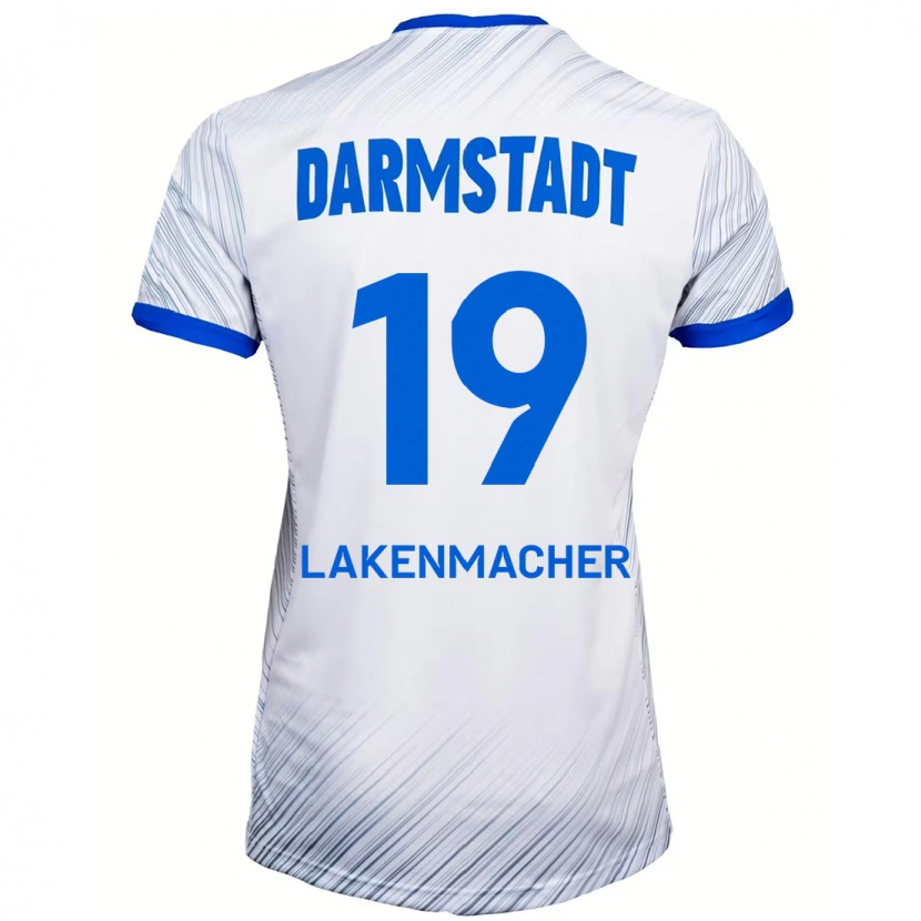 Danxen Kinder Fynn Lakenmacher #19 Weiß Blau Auswärtstrikot Trikot 2024/25 T-Shirt