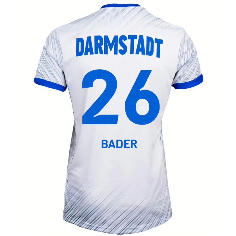 Danxen Kinder Matthias Bader #26 Weiß Blau Auswärtstrikot Trikot 2024/25 T-Shirt