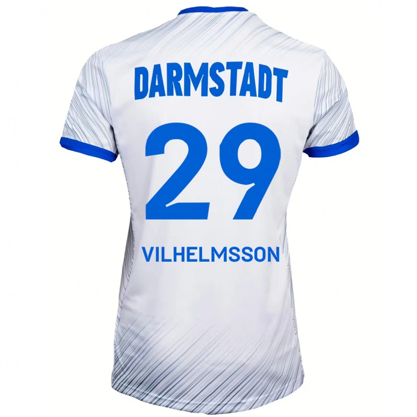 Danxen Kinder Oscar Vilhelmsson #29 Weiß Blau Auswärtstrikot Trikot 2024/25 T-Shirt