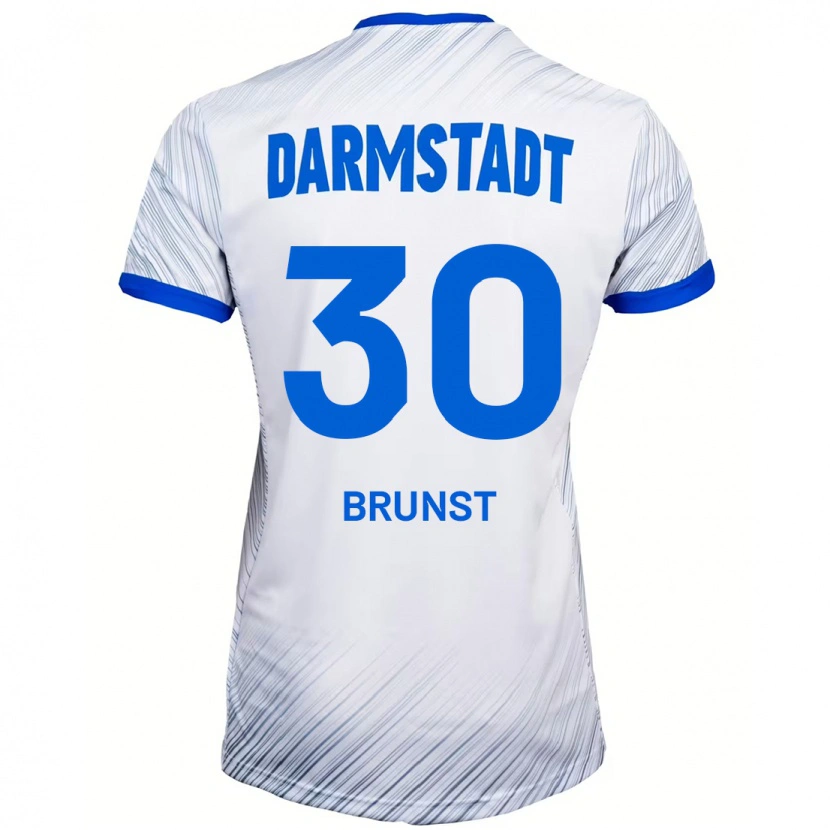 Danxen Kinder Alexander Brunst #30 Weiß Blau Auswärtstrikot Trikot 2024/25 T-Shirt