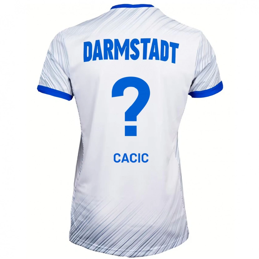 Danxen Kinder Antonio Cacic #0 Weiß Blau Auswärtstrikot Trikot 2024/25 T-Shirt