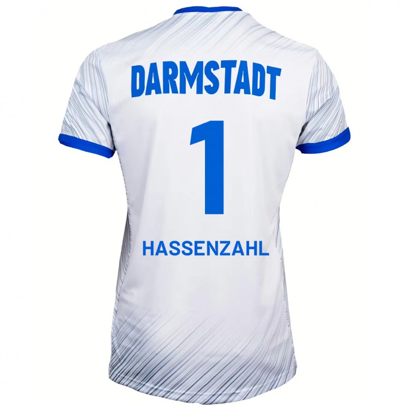 Danxen Kinder Leon Hassenzahl #1 Weiß Blau Auswärtstrikot Trikot 2024/25 T-Shirt