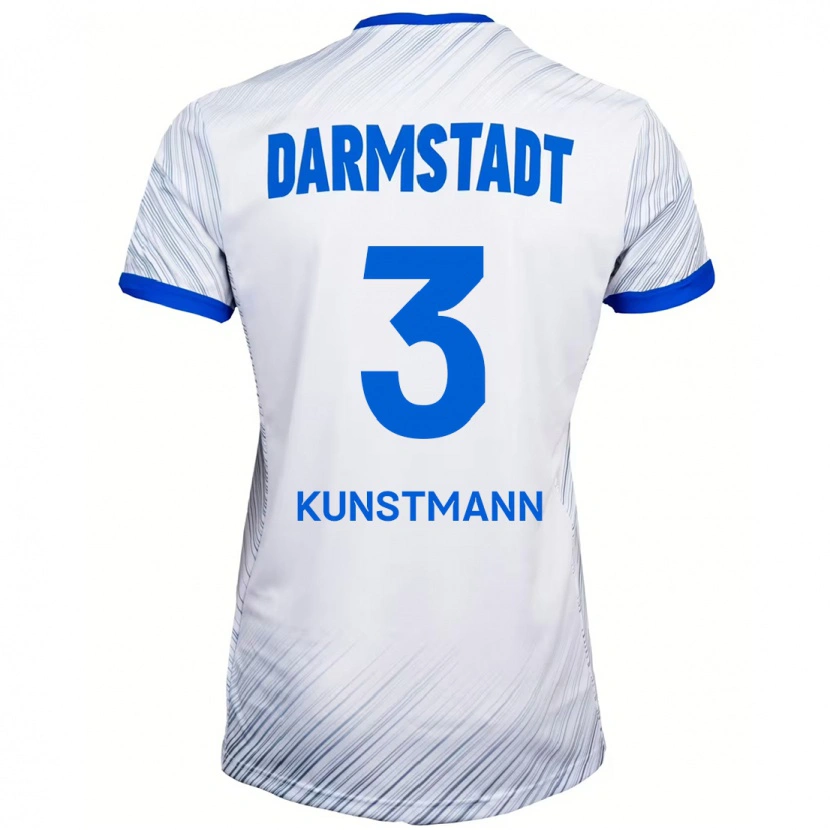 Danxen Kinder Kelvin Kunstmann #3 Weiß Blau Auswärtstrikot Trikot 2024/25 T-Shirt