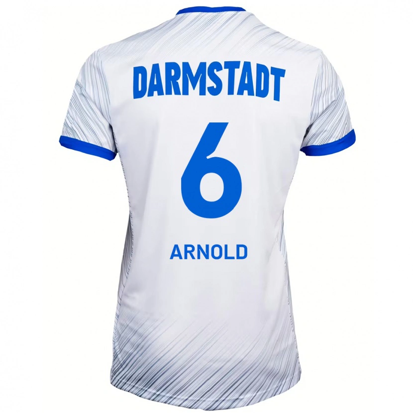 Danxen Kinder Tim Arnold #6 Weiß Blau Auswärtstrikot Trikot 2024/25 T-Shirt